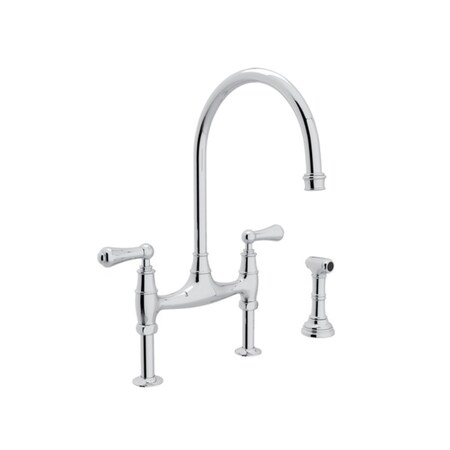 Rohl 7/8" Mount, 3 Hole Kitchen Faucet U.4719L-APC-2